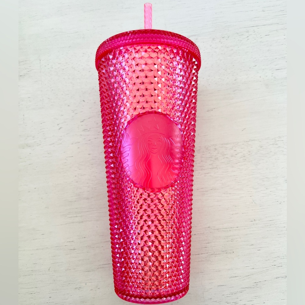 Starbucks Hot Pink Venti Studded Tumbler 24oz Cup Mug NWOT